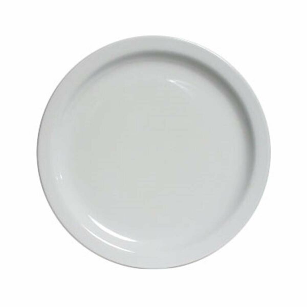 Tuxton China Colorado 9.5 in. Plate - Porcelain White - 2 Dozen CLA-094
